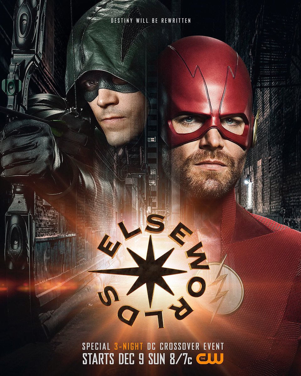 Elseworlds | Ator Stephen Amell postou o novo cartaz do crossover das séries Arrow e Flash!