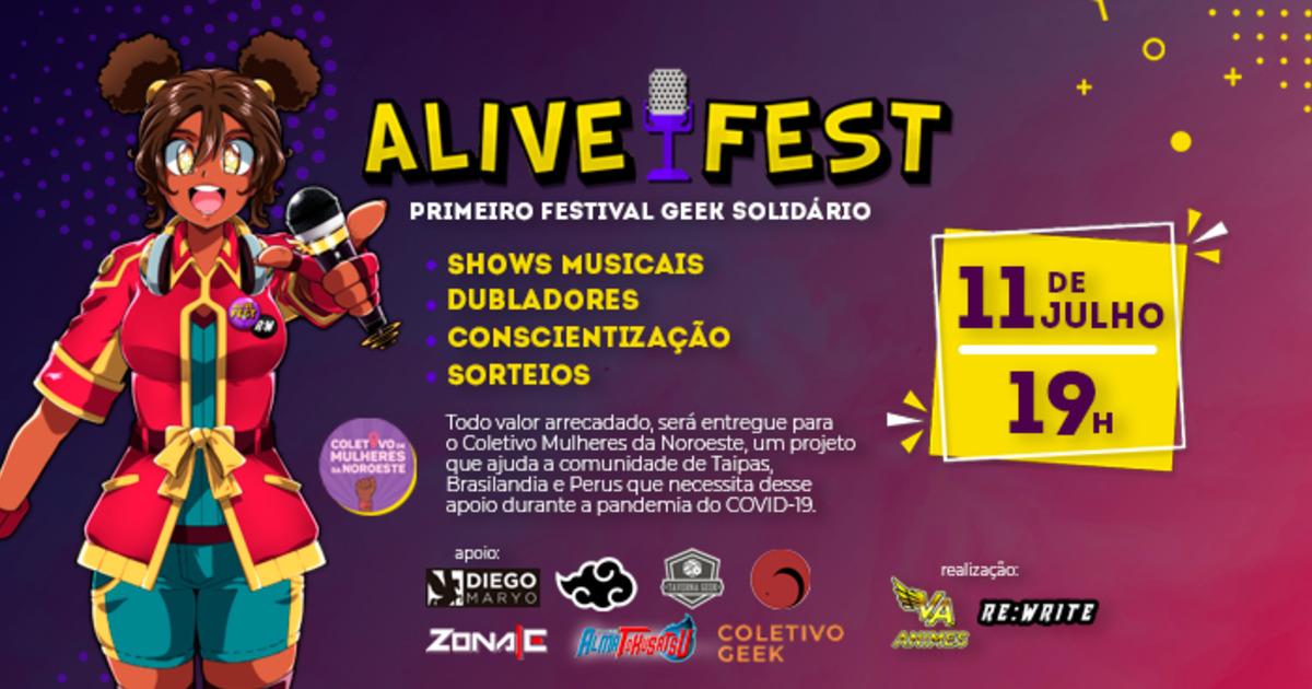 ALIVE FEST | Super show beneficente com bandas e atrações anime, geek e nerd