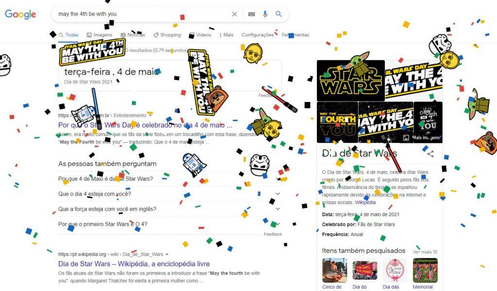 Star Wars Day 2021 | Google comemora a data com easter egg em seu buscador!