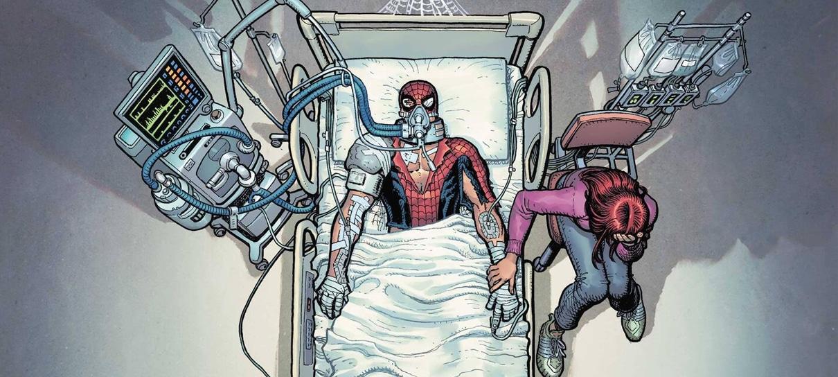 Homem-Aranha | Capa da HQ traz herói hospitalizado