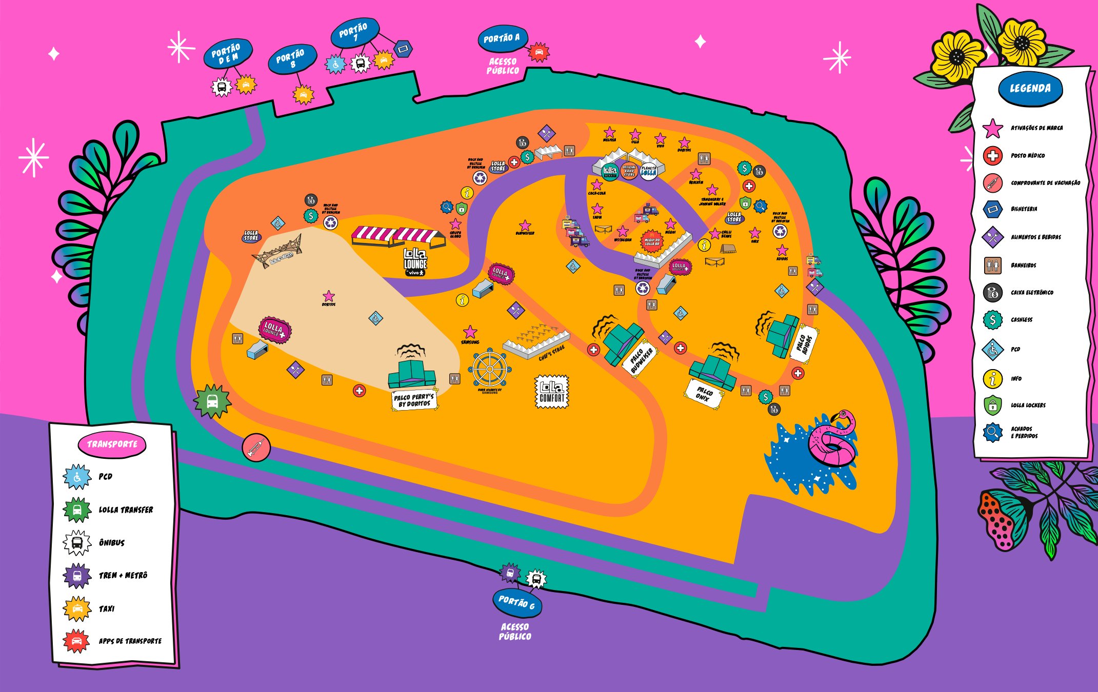 #LollaBR | Divulgado o mapa oficial do evento