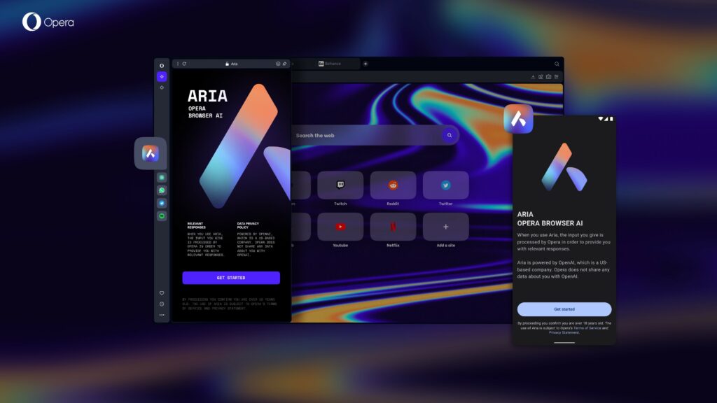 Opera apresenta a nova IA integrada ao navegador: Aria