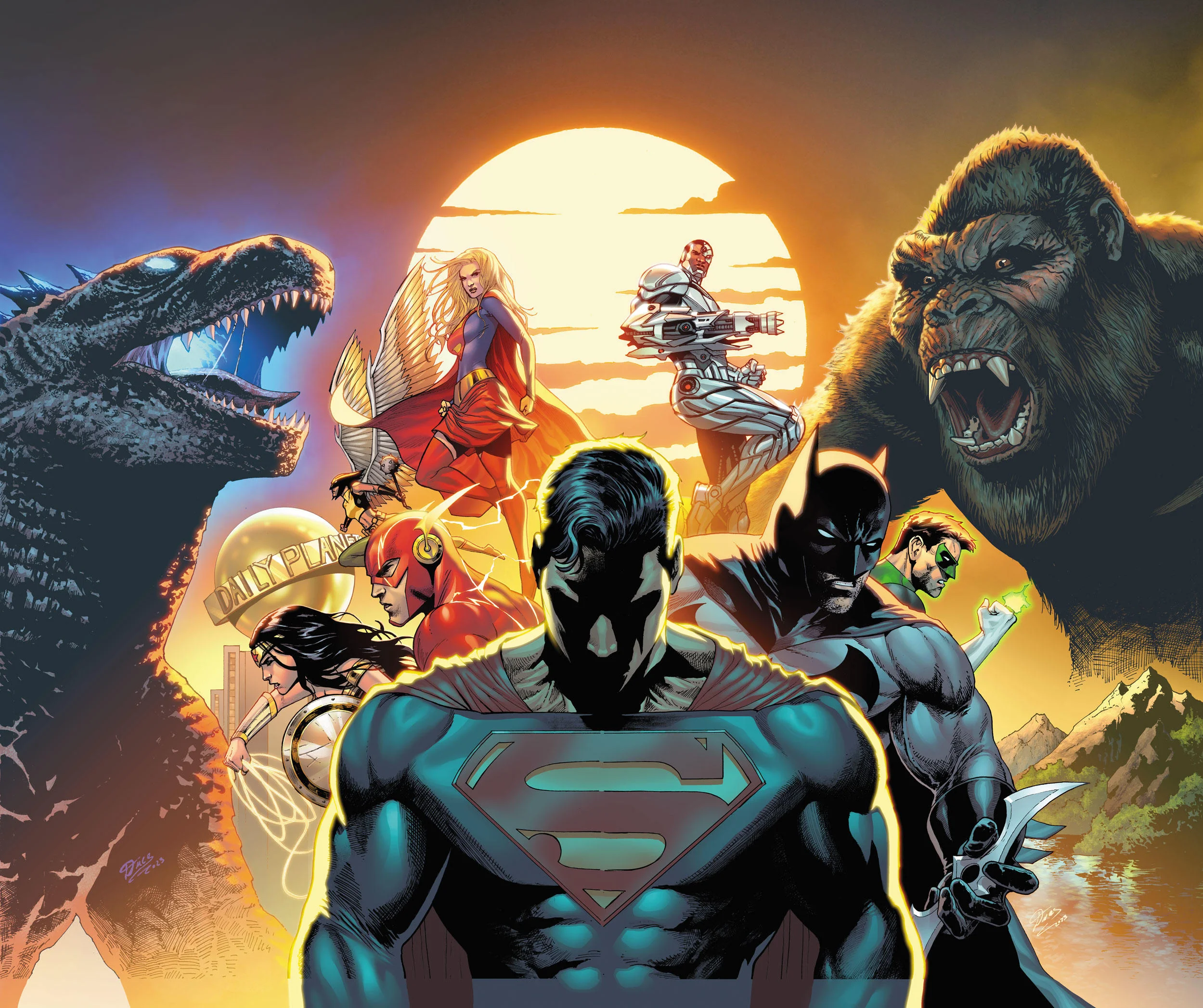 SDCC 2023 | DC Comics anuncia HQ crossover chamada Liga da Justiça vs. Godzilla vs. Kong