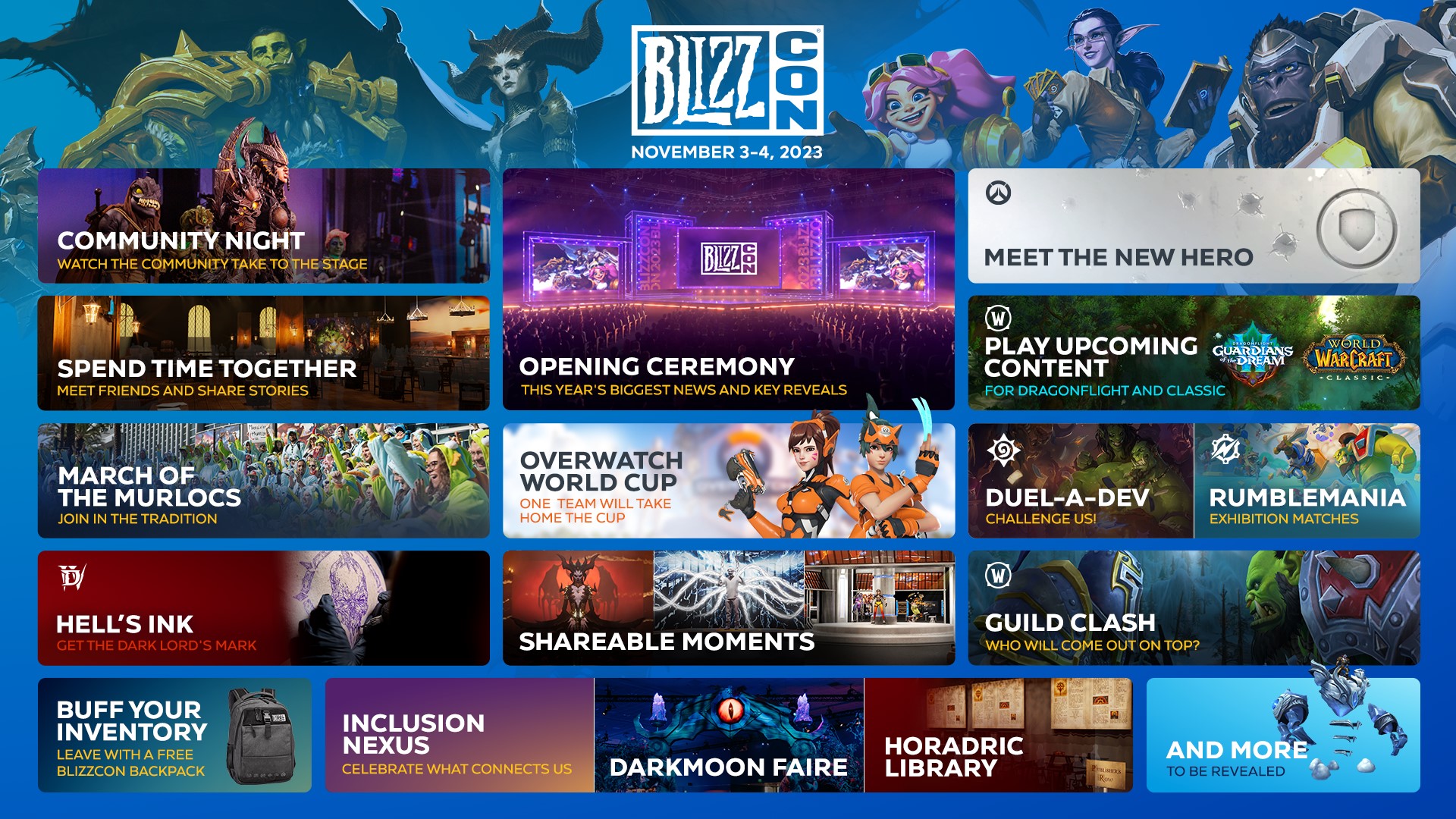 BlizzCon 2023 | Blizzard revela programação do evento
