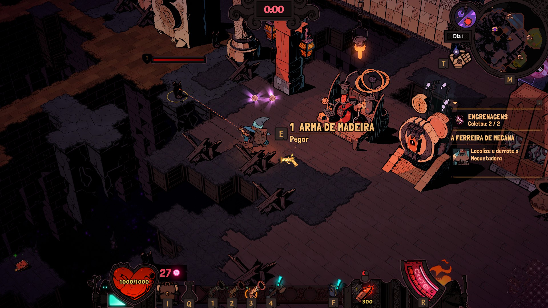 Wizard with a Gun: um sandbox de sobrevivência mágico e divertido