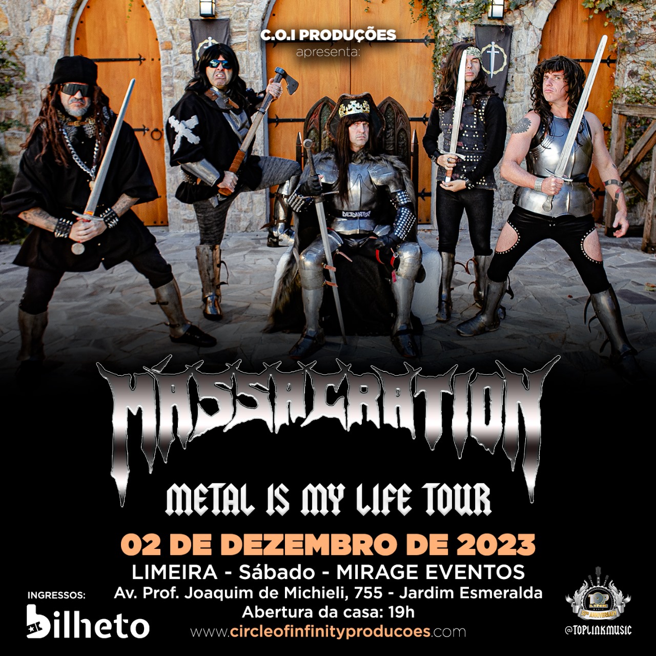 Massacration retorna a Limeira com show especial no Mirage Eventos