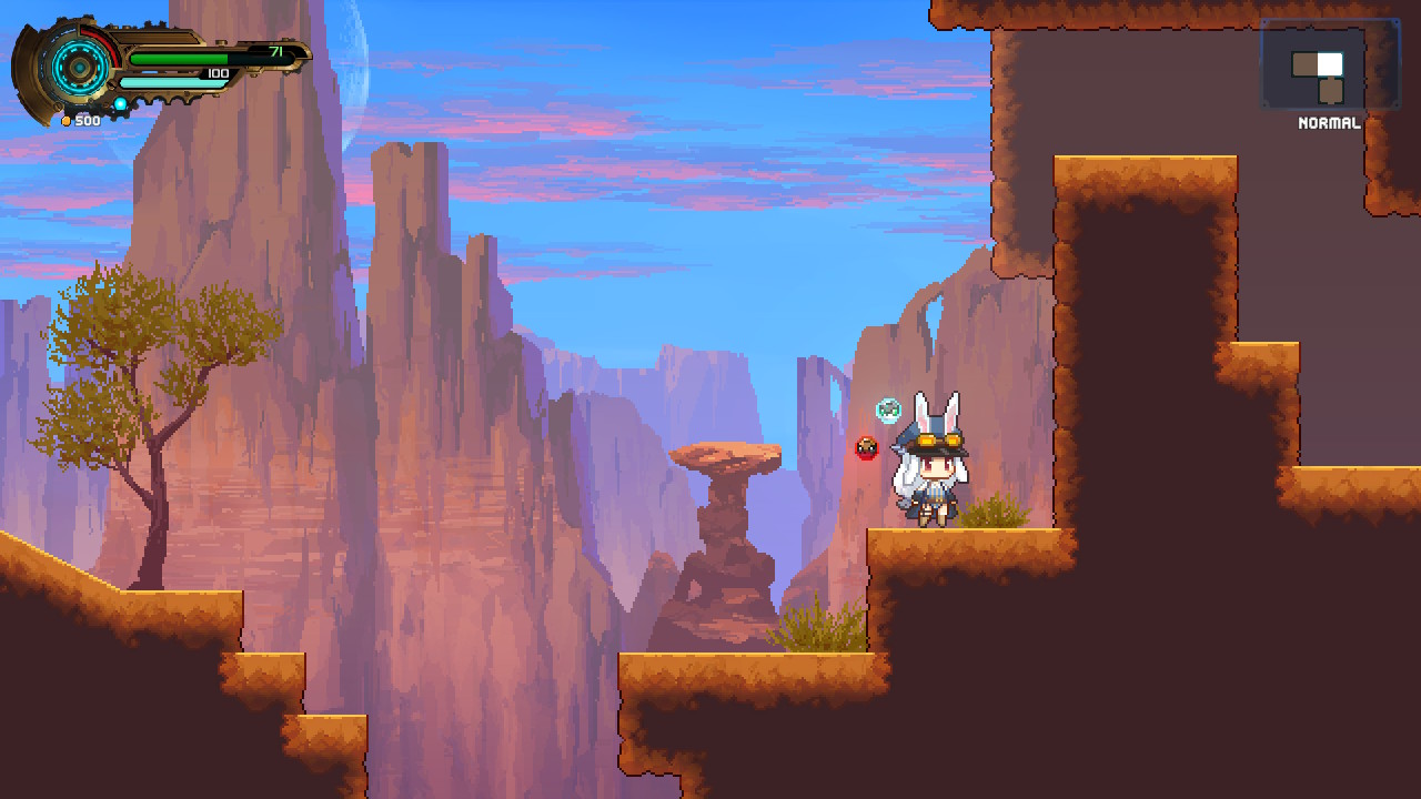 Review: TEVI, um metroidvania de bullet hell com visual anime