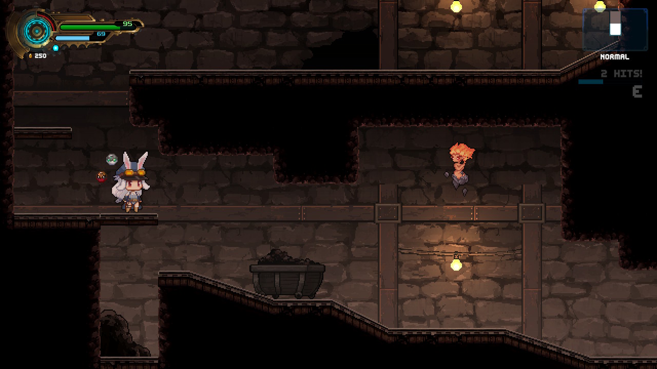 Review: TEVI, um metroidvania de bullet hell com visual anime