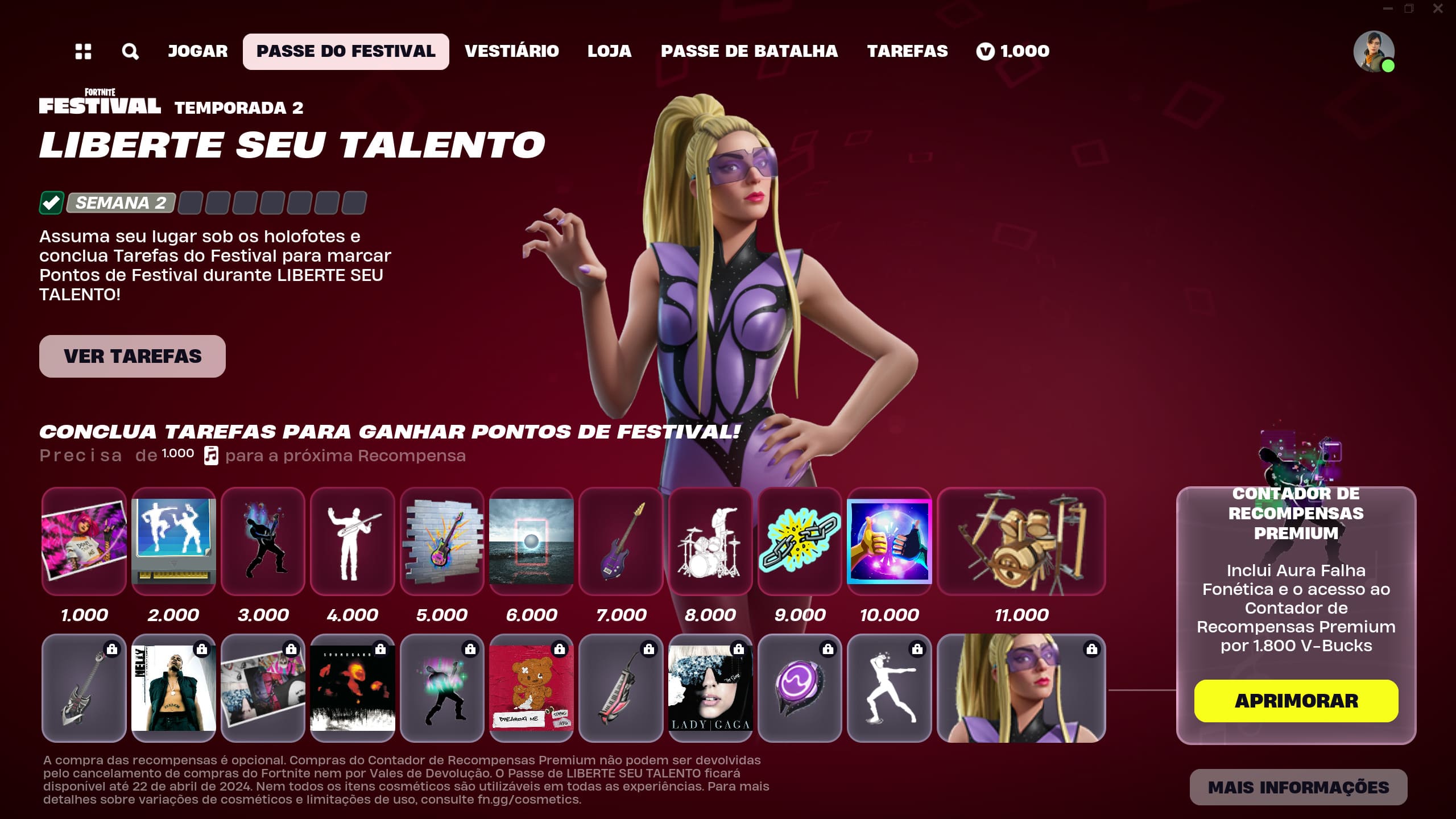 Lady Gaga Invade o Fortnite Festival
