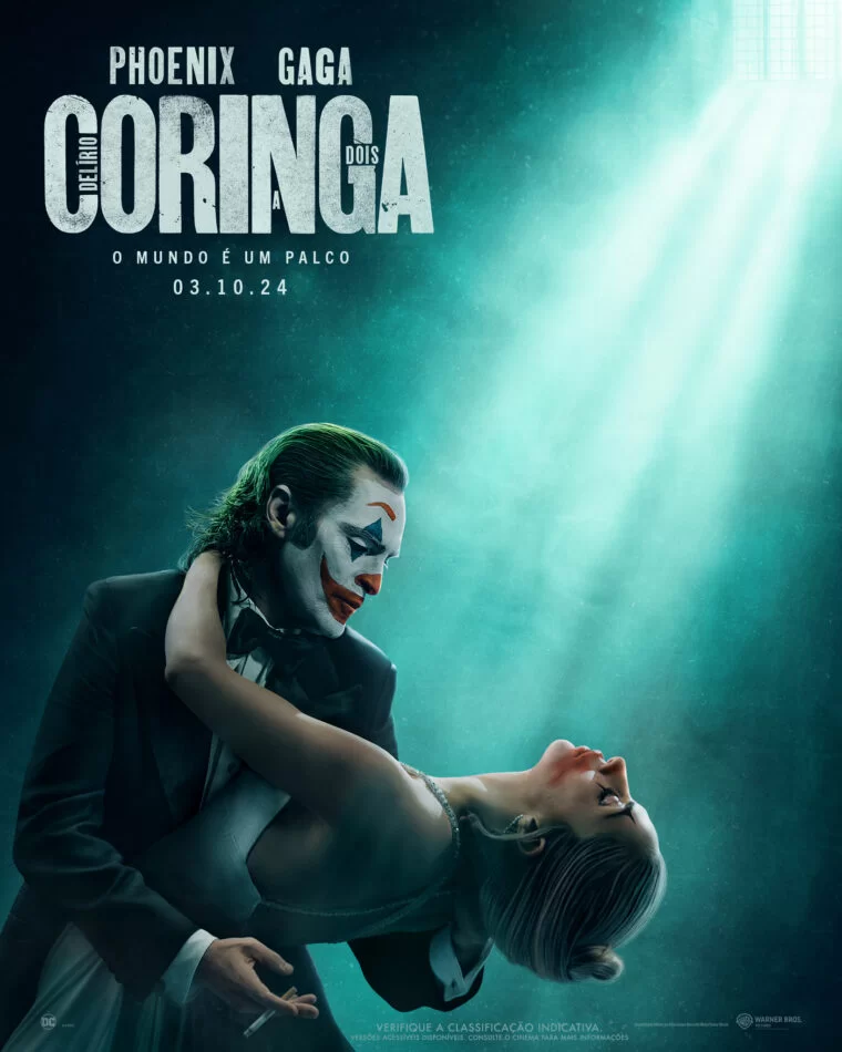 Coringa 2: Joaquin Phoenix e Lady Gaga dominam o novo cartaz do filme