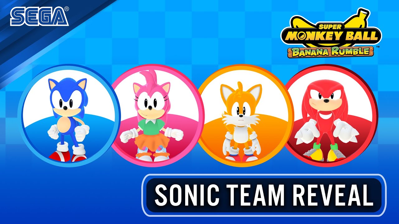 Sonic e companhia chegam a Super Monkey Ball Banana Rumble em novo DLC SEGA Pass