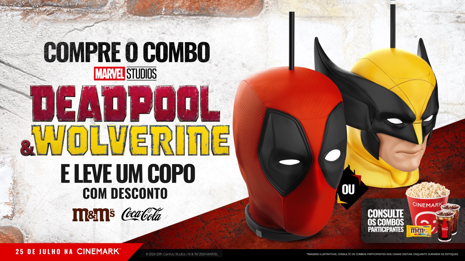 Cinemark Lança Combo Temático para "Deadpool e Wolverine"