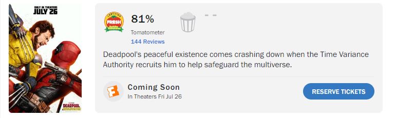 AN_Deadpool e Wolverine Rotten Tomatoes