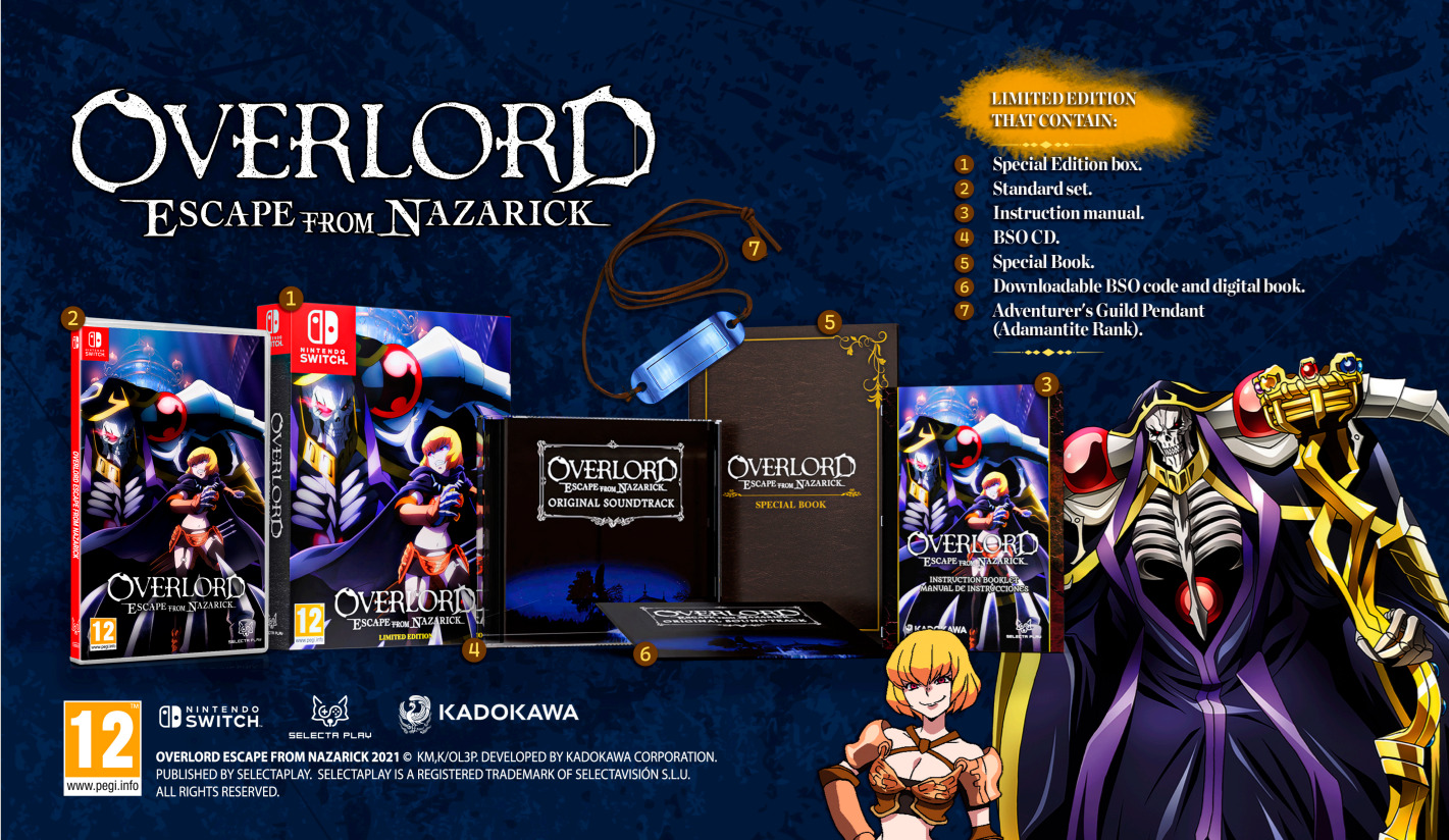 OVERLORD: ESCAPE FROM NAZARICK Chega ao Nintendo Switch em Edição Limitada!