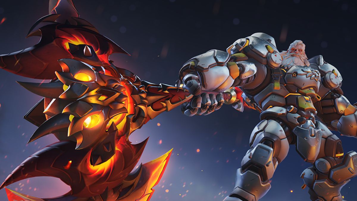Desperte a Fúria de “Demônio Aprisionado”: A Nova Arma Mítica de Reinhardt no Overwatch 2!