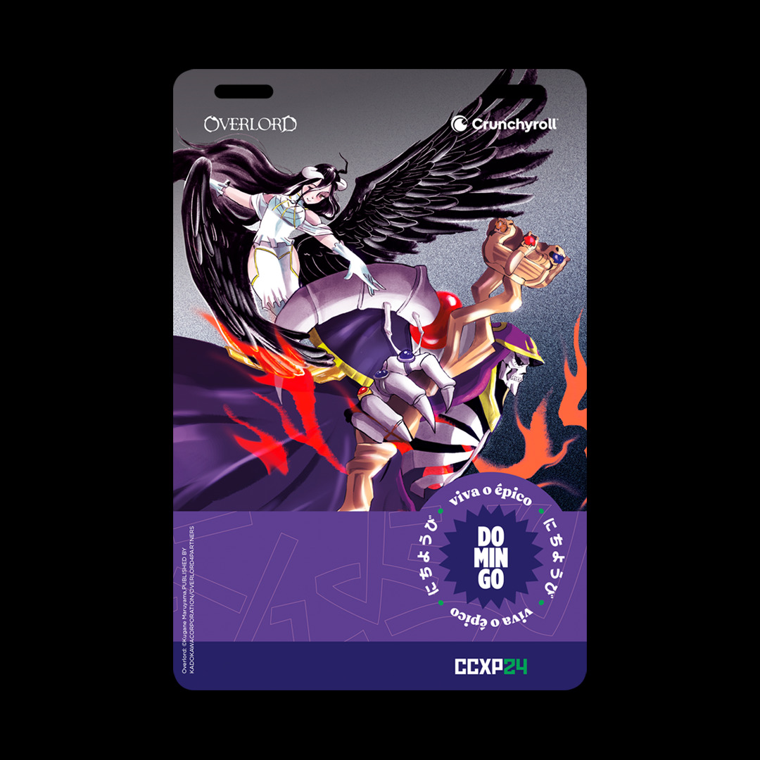 CCXP24 revela artes das credenciais em parceria com a Crunchyroll