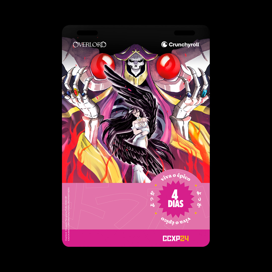 CCXP24 revela artes das credenciais em parceria com a Crunchyroll