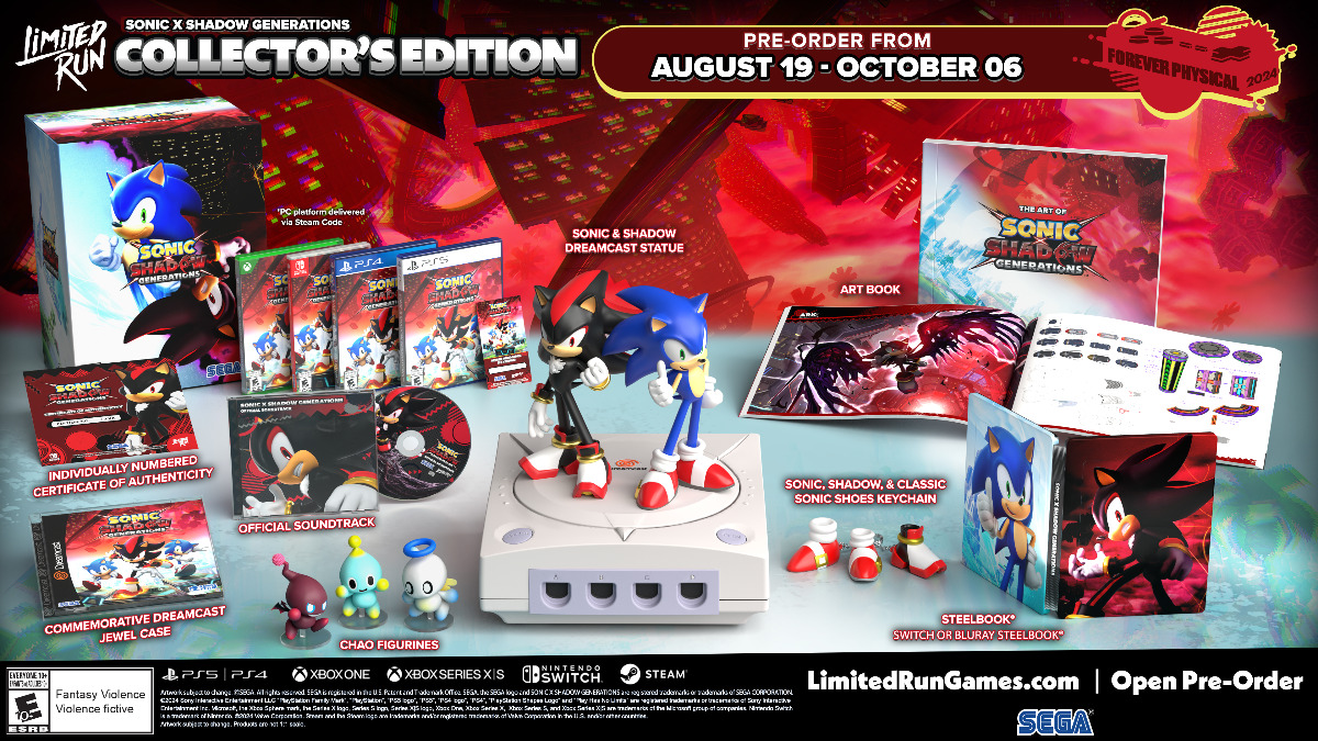 Edição de Colecionador SONIC X SHADOW GENERATIONS traz estátua do Dreamcast
