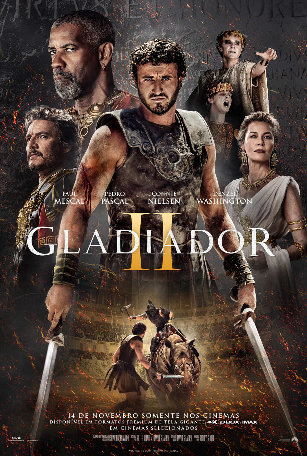 Gladiador II Ganha Novo Trailer e Pôster Oficial