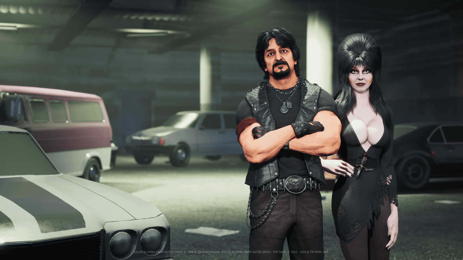 Novos Personagens em Killer Klowns From Outer Space: The Game – Tom Savini e Elvira