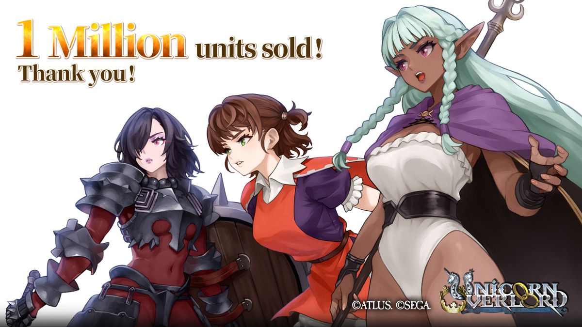 Unicorn Overlord Alcança 1 Milhão de Cópias Vendidas — Atlus Celebra com Arte Comemorativa