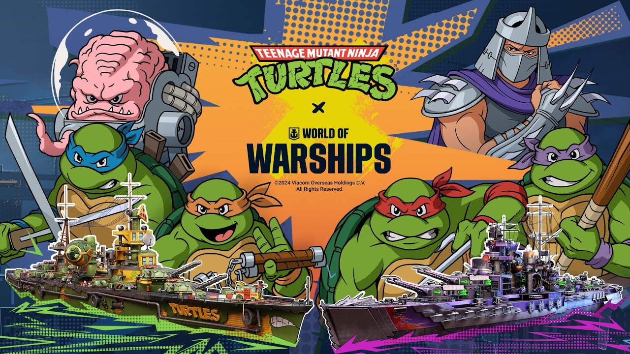 Tartarugas Ninja Chegam ao World of Warships: Colaboração Traz Comandantes Temáticos e Conteúdo Exclusivo