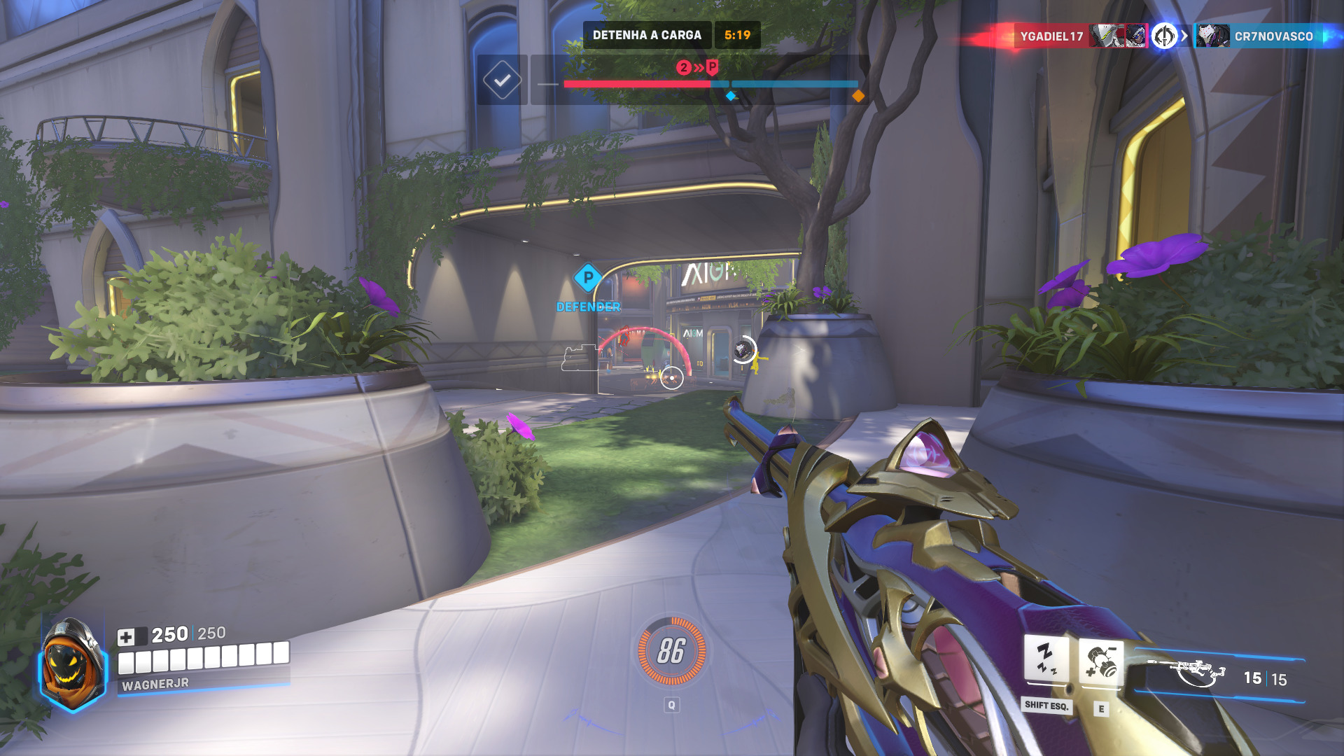A Arma Mítico Sol Obscuro da Ana em Overwatch 2