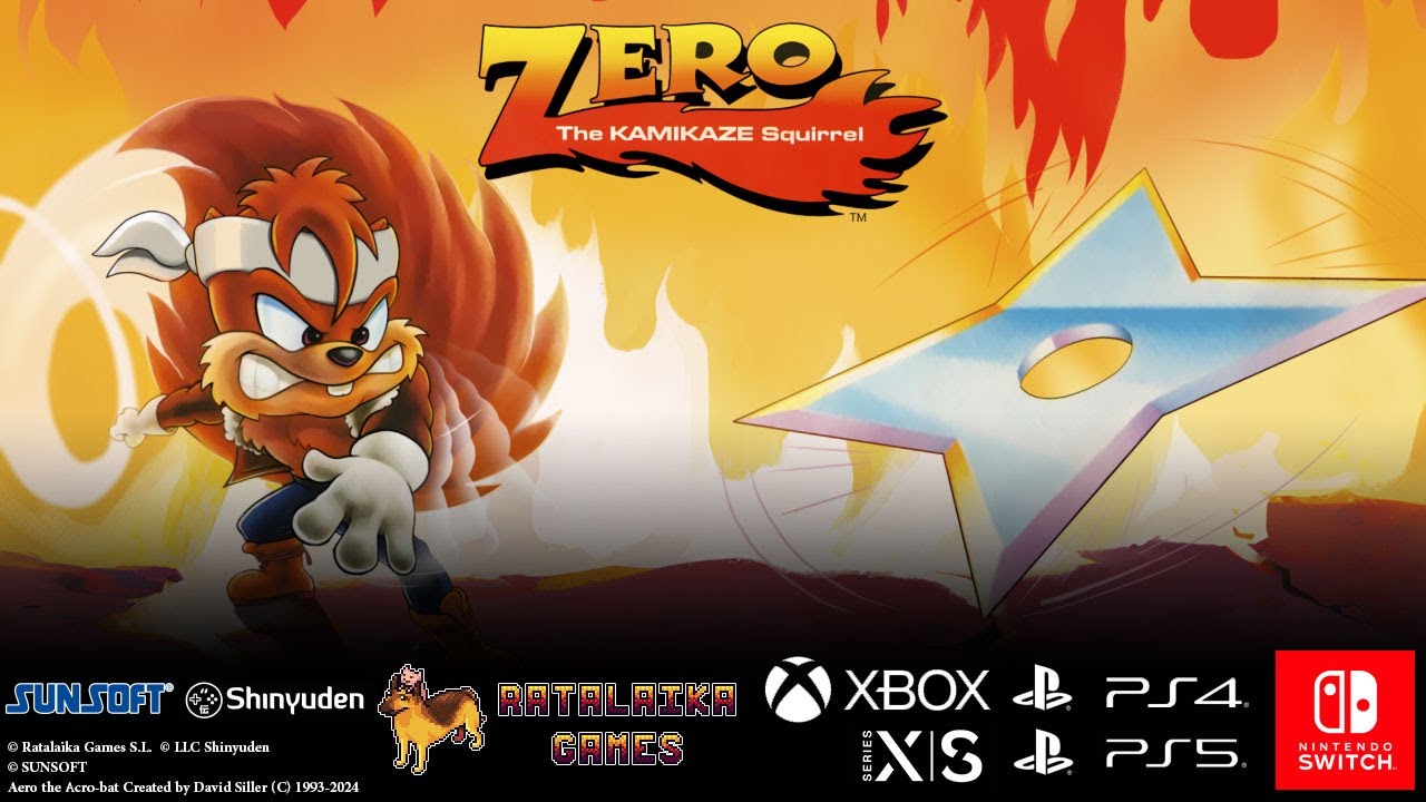 Zero the Kamikaze Squirrel chega neste mês para PS4, PS5, XONE, Xbox Series e Switch