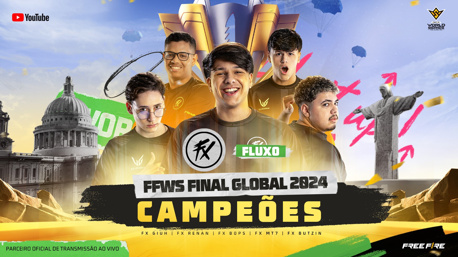 Fluxo Conquista o Título na Free Fire World Series (FFWS) Final Global 2024