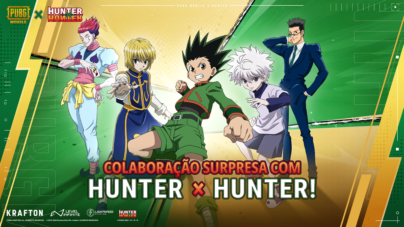 PUBG MOBILE Anuncia Parceria com Hunter x Hunter para Personalizar a Experiência de Batalha