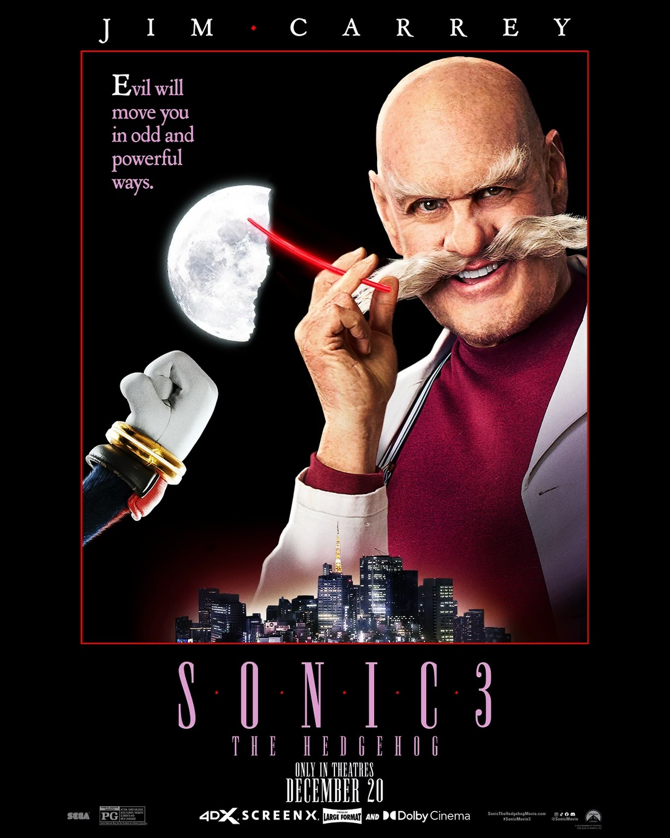 Sonic 3: O Filme - Cartazes Natalinos Homenageiam Clássicos Como 'Duro de Matar