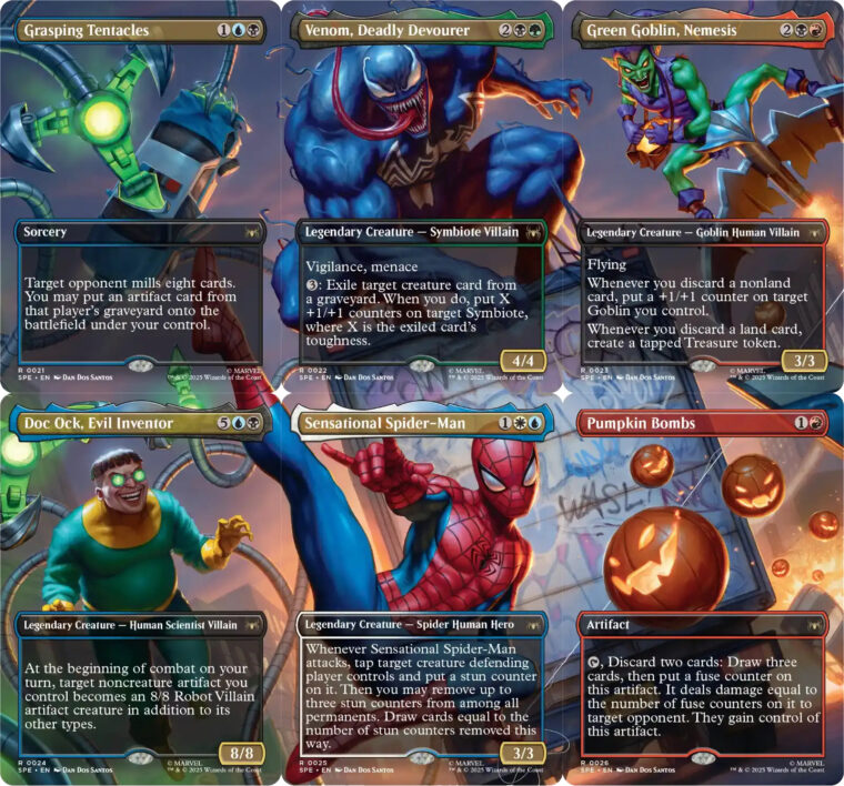 Revelado cartas do Homem-Aranha no TCG Magic: The Gathering