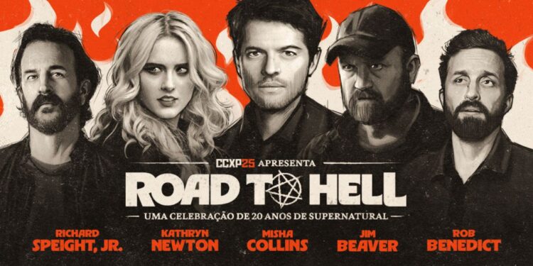 Arte promocional da celebração Road To Hell, que acontece na CCXP25 | Crédito: Divulgação/ Criação CCXP