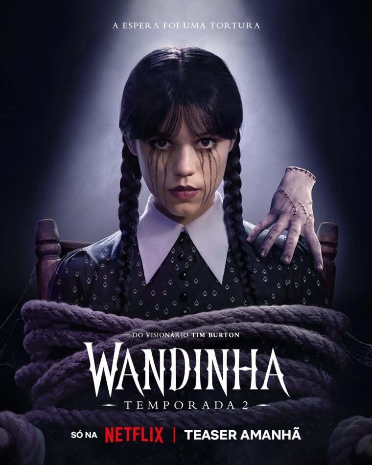 Wandinha Retorna: Netflix Anuncia Teaser Trailer da Segunda Temporada para Amanhã