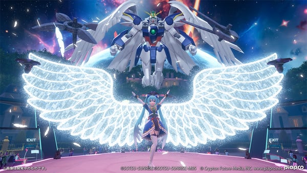 Hatsune Miku no Metaverso Apresenta Shows Diários do Universo de Gundam