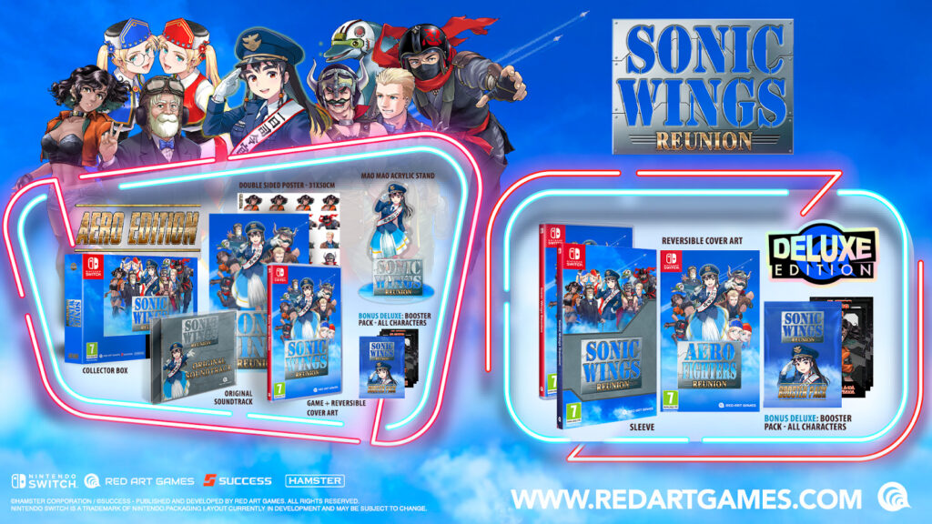 Sonic Wings Reunion: Edições Físicas de Colecionador para Switch e PS5 são Reveladas!