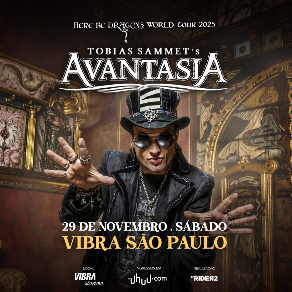 Avantasia retorna ao Brasil com show épico da turnê “Here Be Dragons” em São Paulo