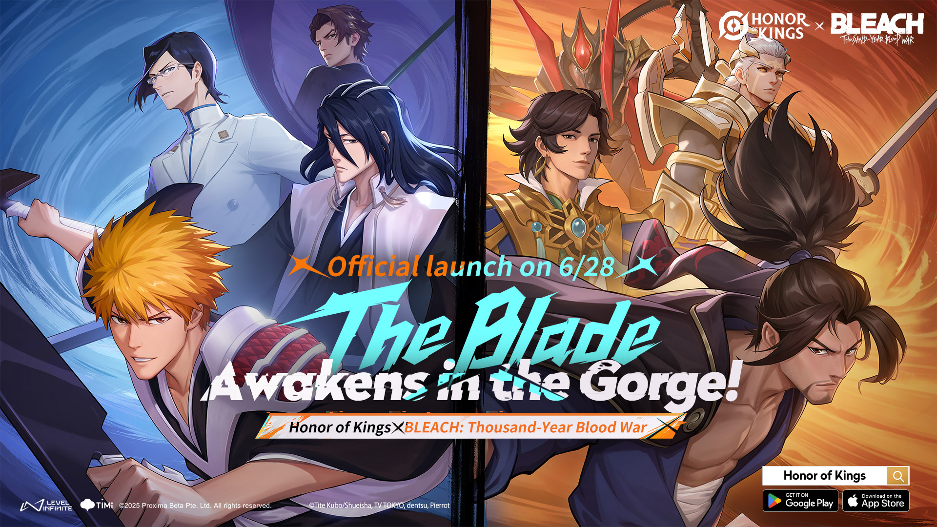 Honor of Kings une forças com BLEACH: Thousand-Year Blood War em evento épico cheio de visuais e batalhas espirituais!