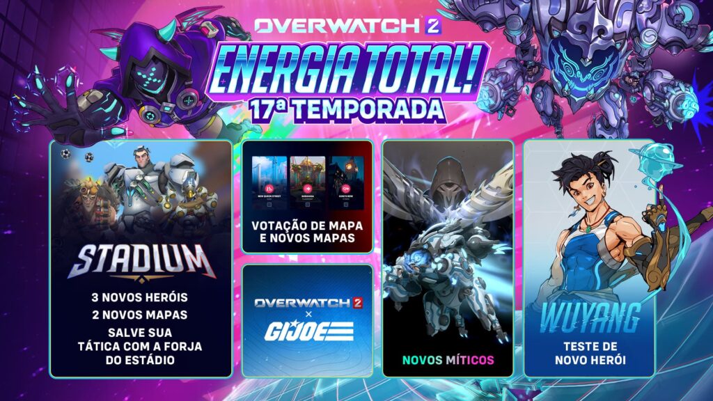 Overwatch 2: Temporada 17 começa com energia máxima e dois itens Míticos inéditos
