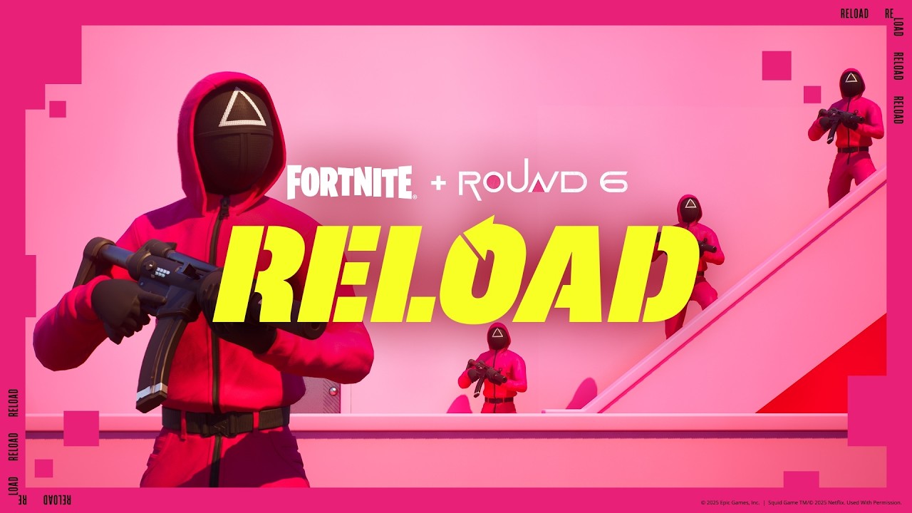 Round 6 invade Fortnite com mapa exclusivo, ferramentas criativas e skins temáticas