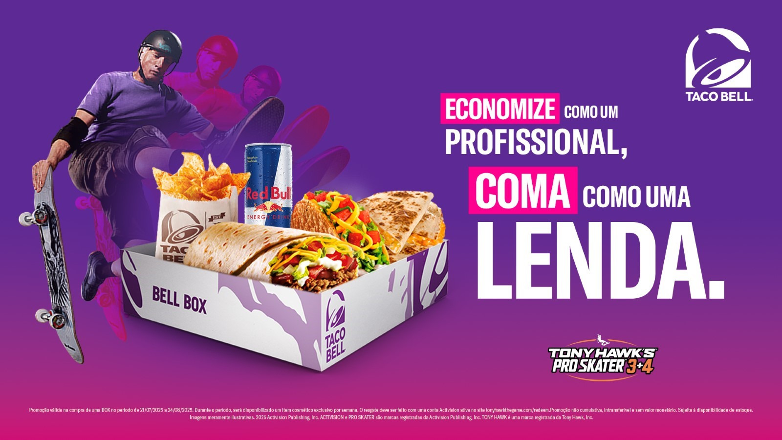 Taco Bell, Red Bull e Blizzard Lançam Parceria Radical para Tony Hawk’s Pro Skater 3 + 4