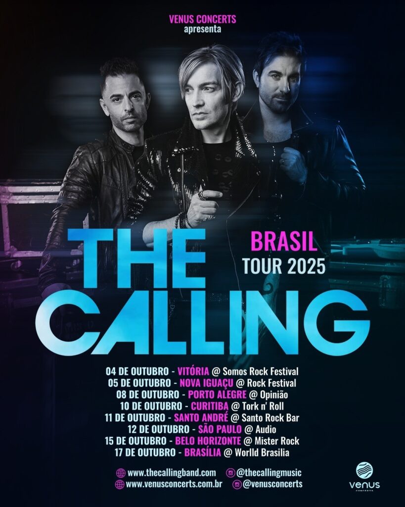 The Calling confirma nova turnê pelo Brasil em outubro com oito shows e clima de nostalgia