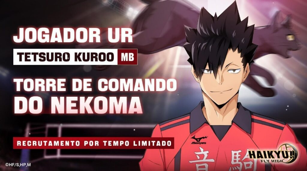 Tetsuro Kuroo chega com tudo no Dia do Haikyuu!! em FLY HIGH — Celebração épica com eventos e recompensas