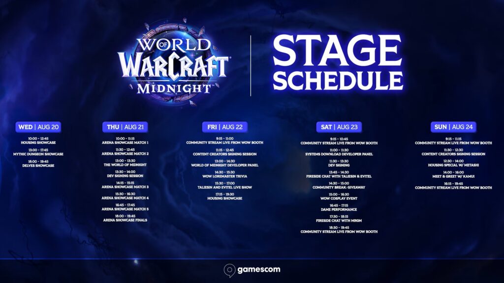 World of Warcraft: Midnight será revelado na gamescom 2025!