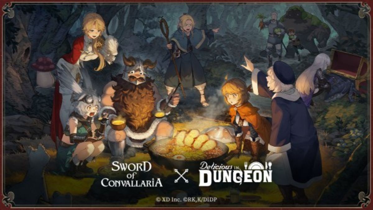Crossover Épico! Sword of Convallaria x Delicious in Dungeon traz batalhas táticas!