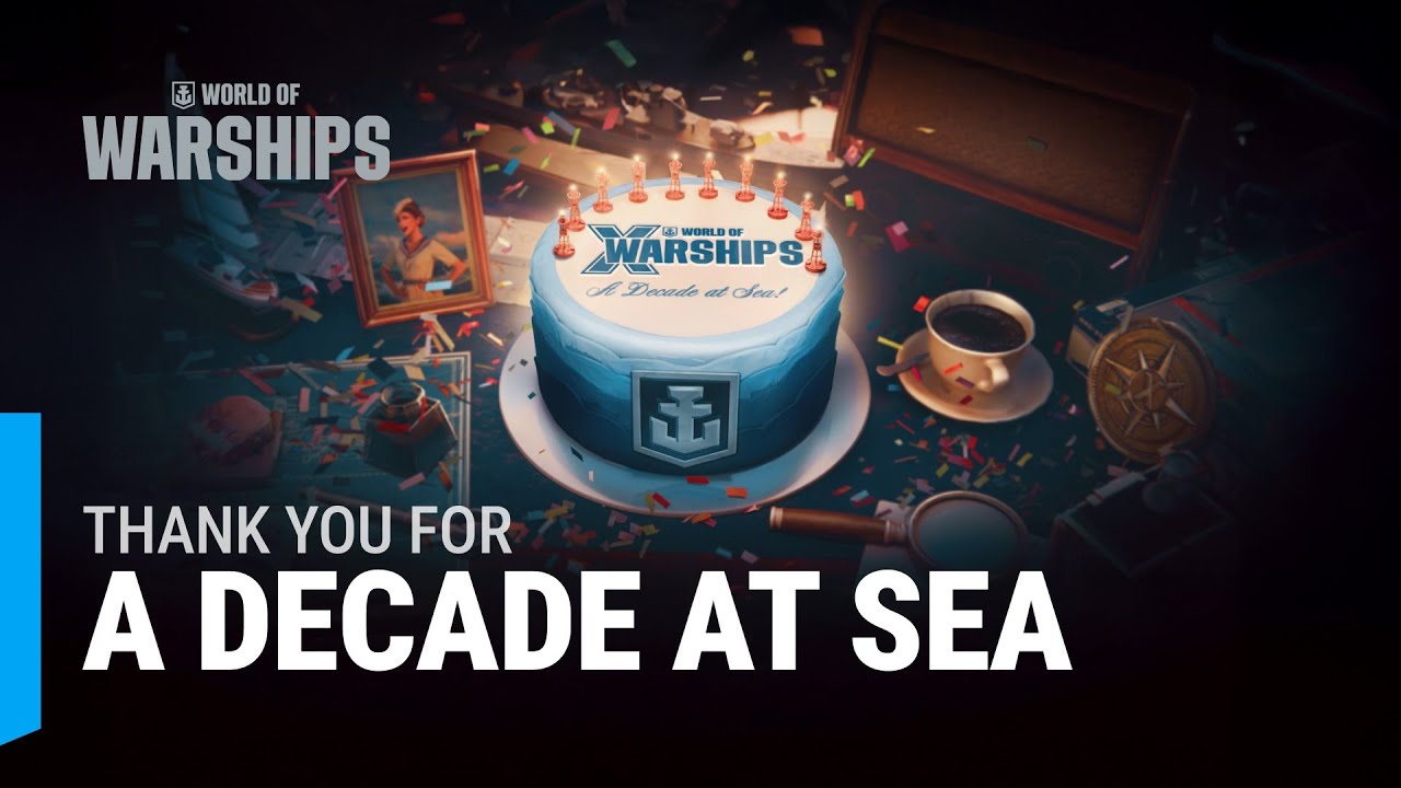 World of Warships: 10 Anos de Combate Naval com Transmissão Especial e Itens Exclusivos