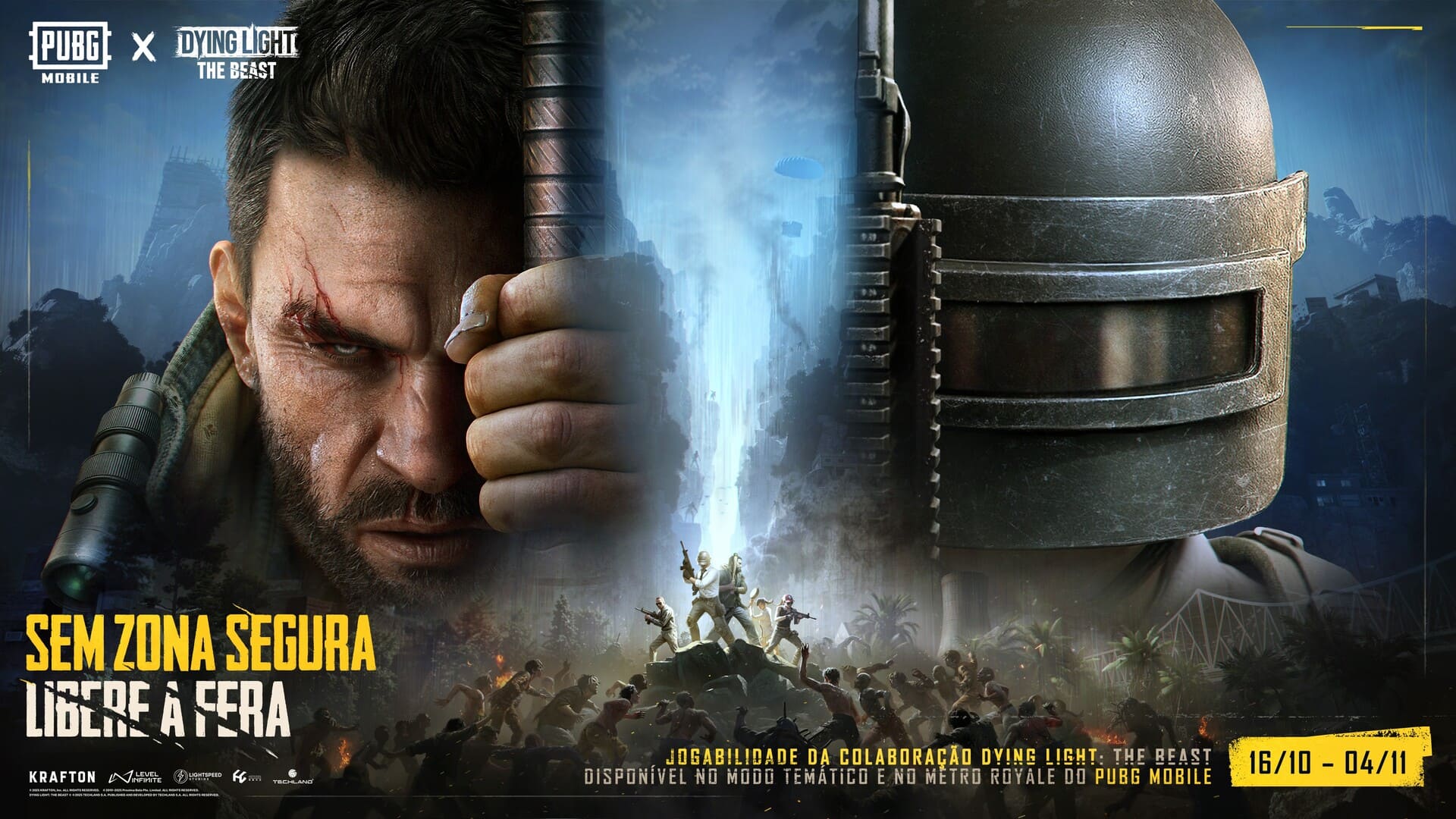 PUBG MOBILE x Dying Light: The Beast — Zumbis invadem o campo de batalha em colaboração épica!