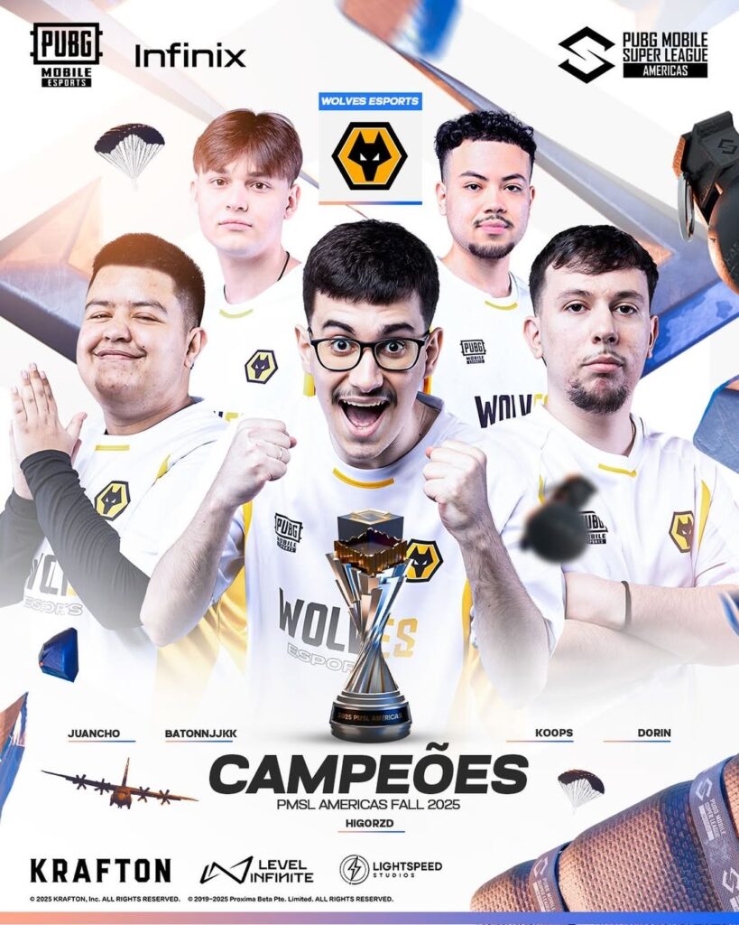Wolves Esports conquista título inédito na PMSL Americas Fall 2025!