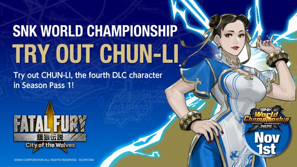 SNK World Championship 2025 revela premiação milionária e demo inédita com Chun-Li!
