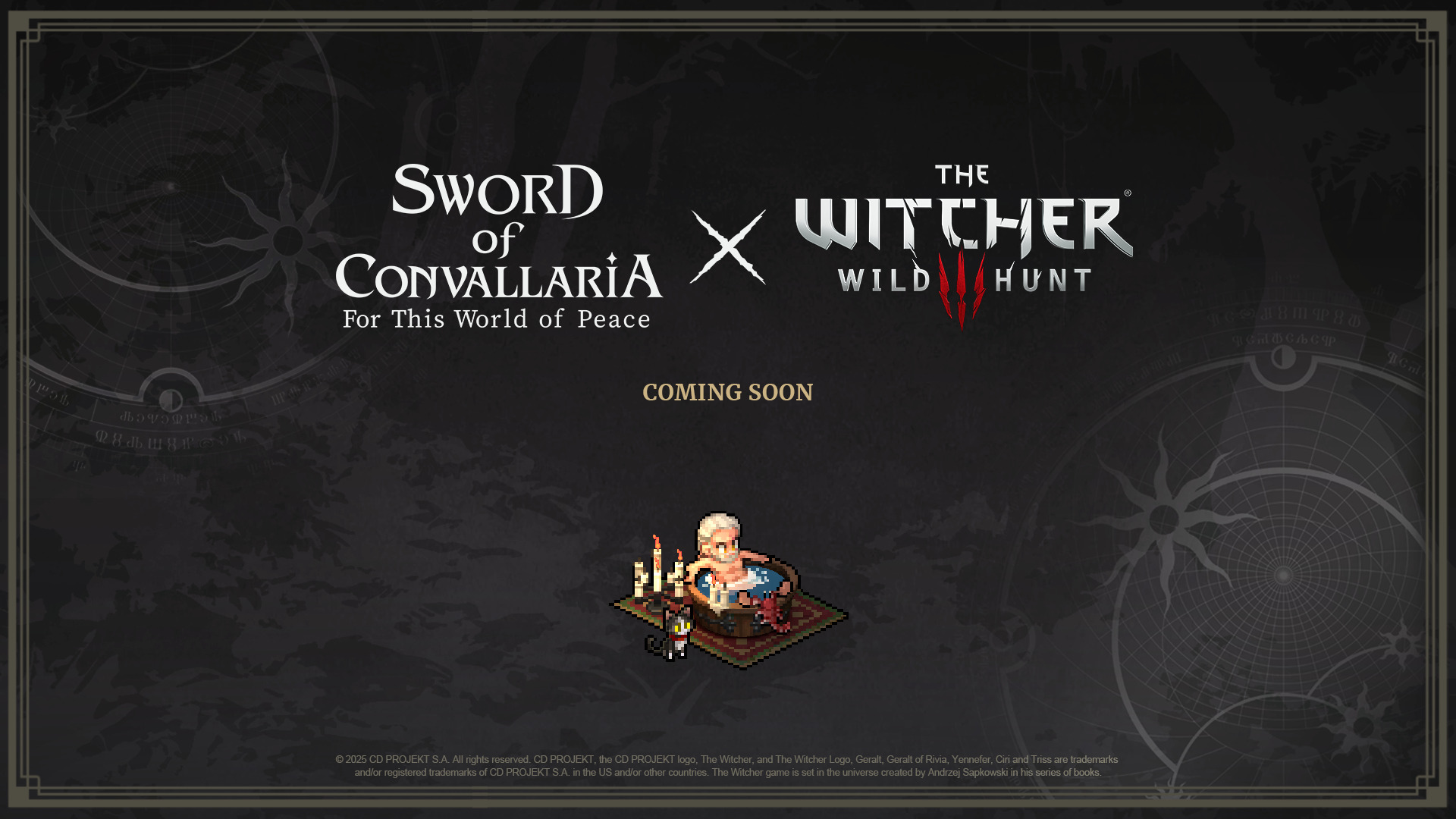 Geralt em pixel art? Sword of Convallaria anuncia crossover épico com The Witcher 3!
